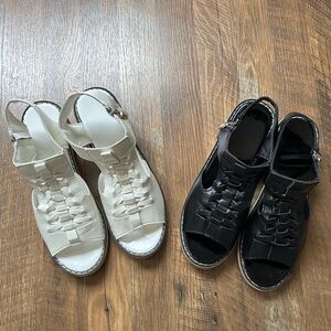 SHEIN Dual-Tone Woven Sandals